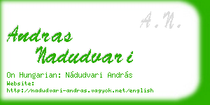 andras nadudvari business card