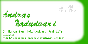 andras nadudvari business card